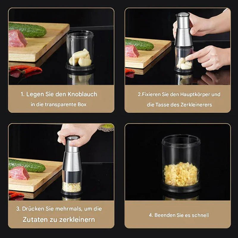 Multifunctional Garlic And Vegetable Chopper - Stainless Steel Chopper For Quick Cutting