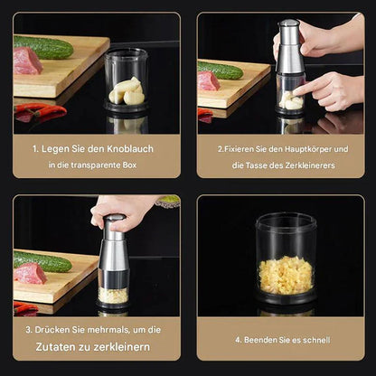Multifunctional Garlic And Vegetable Chopper - Stainless Steel Chopper For Quick Cutting