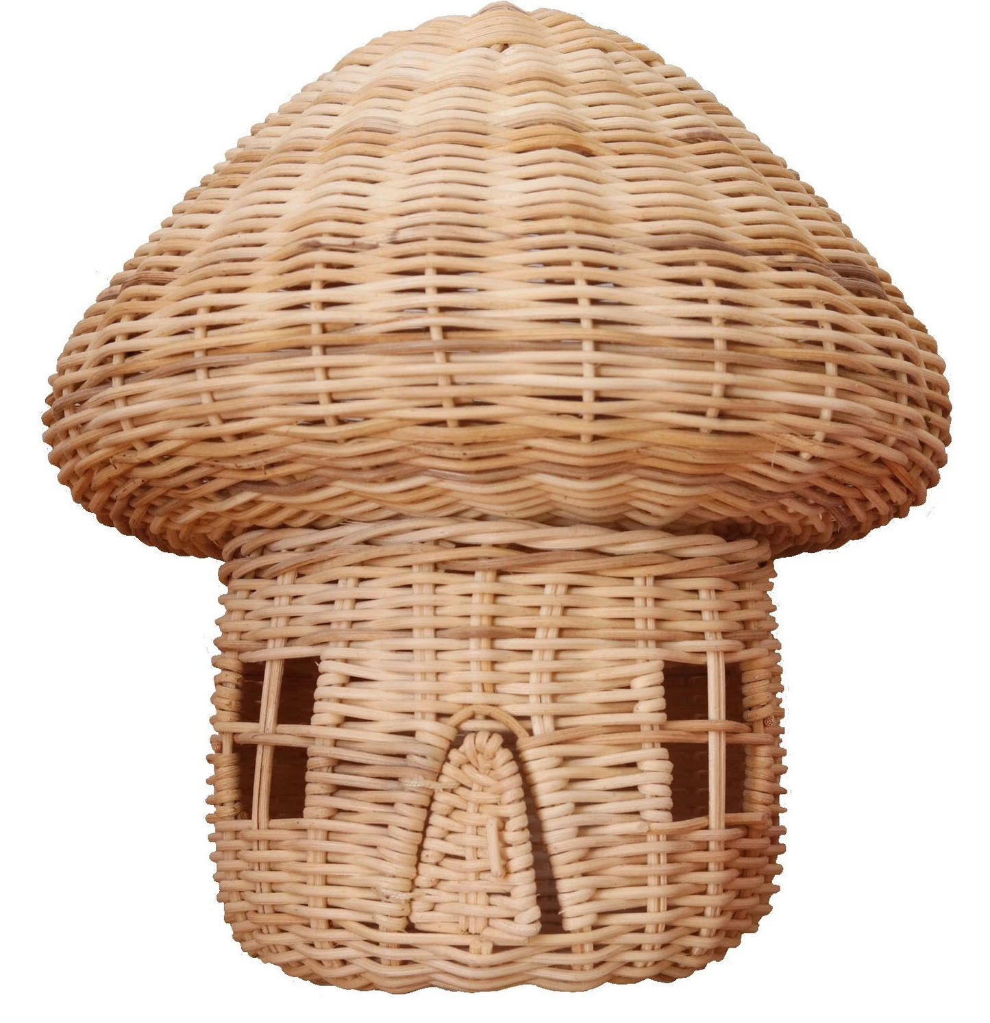 Handmade Rattan Mushroom House Ornament - Beautiful Wickerwork Decoration for the Home