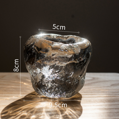 Glass Tealight Holder - Decorative Candle Holder Made Of Clear Glass For Cosy Lighting