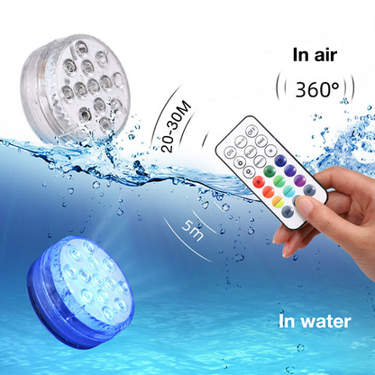 Underwater Led Light With Remote Control - Rgb Multicolour Pool Lighting For Bathrooms And Ponds