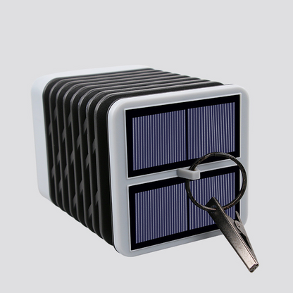 Solar Led Garden Lantern With Groove Design - Decorative Outdoor Lighting For The Garden