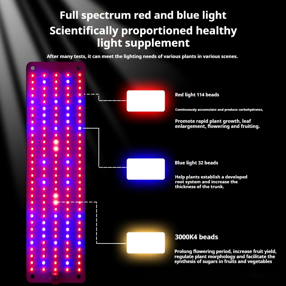 Led Quantum Plant Light Panel For Growth And Colour Promotion - With Adjustable Light Mode