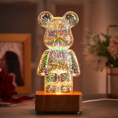 3D Fireworks Effect LED Lamp