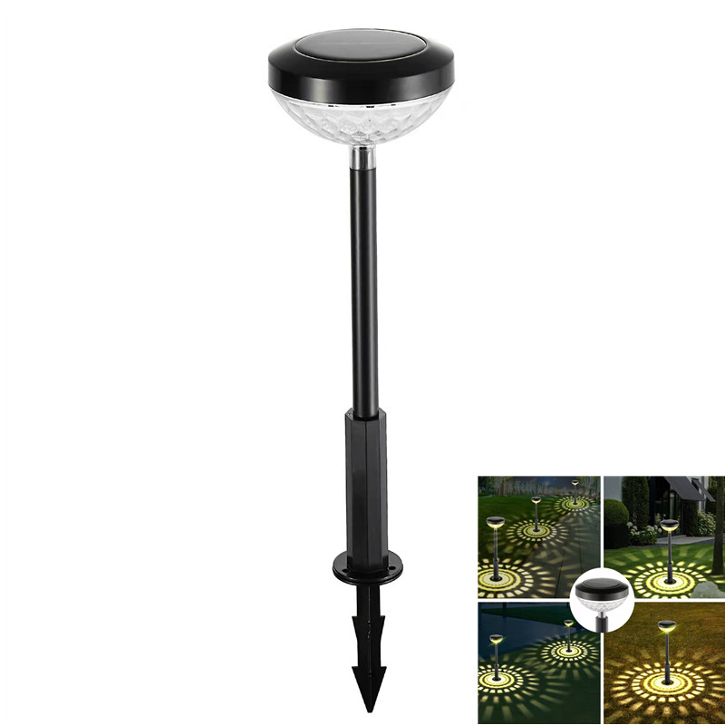 Solar Garden Lamp With Colour Change - Led Garden Lighting For Outdoor Use With Flower Pattern
