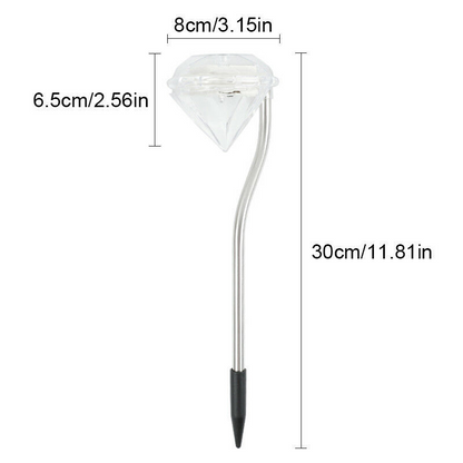 Diamond - Shaped Solar Garden Light - Led Lamps For Outdoor Use For Decoration And Lighting