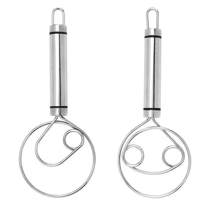 Robust Stainless Steel Danish Dough Whisk - Durable Ergonomic Design For Versatile Baking And Cooking