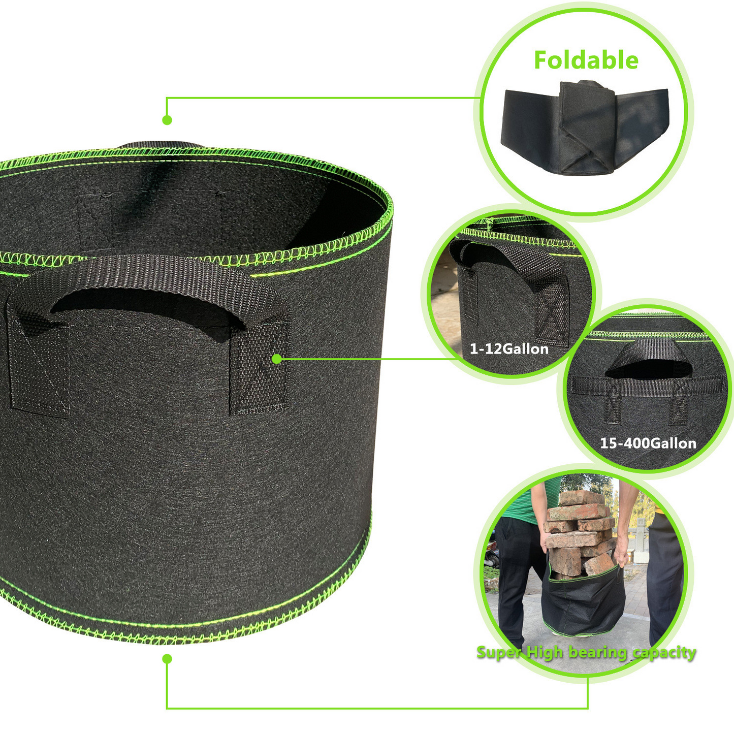 Fleece Plant Sack - Robust Garden Container With Handles For Plants