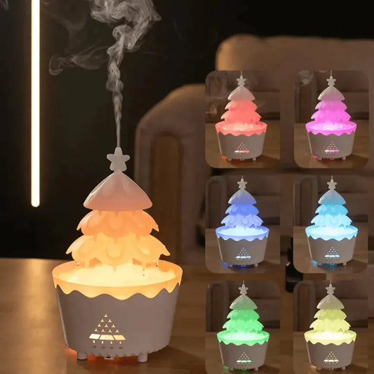 Christmas Tree Aroma Diffuser With LED Lighting For Festive Relaxation