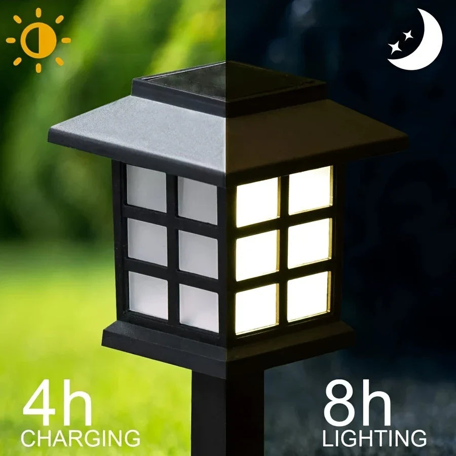 Lantern - Style Solar Garden Lights - Waterproof Led Path Lighting For Outdoor Areas