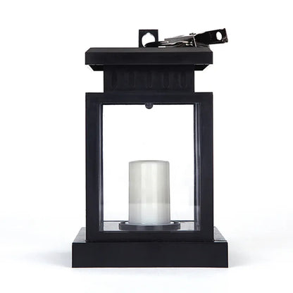 Solar Lantern With LED Candle - Hanging Lamp For Garden & Terrace , Decorative Light For Outdoor Use