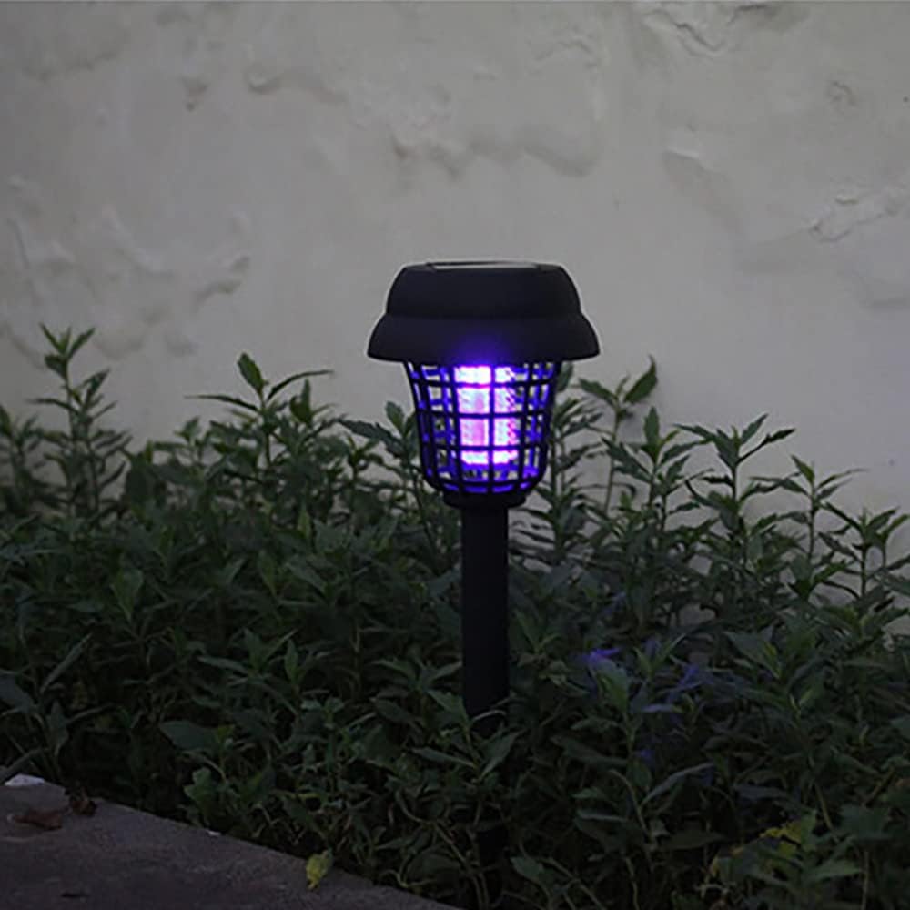 Solar Insect Killer With Led Light - Waterproof Garden Light For Mosquito Repellent