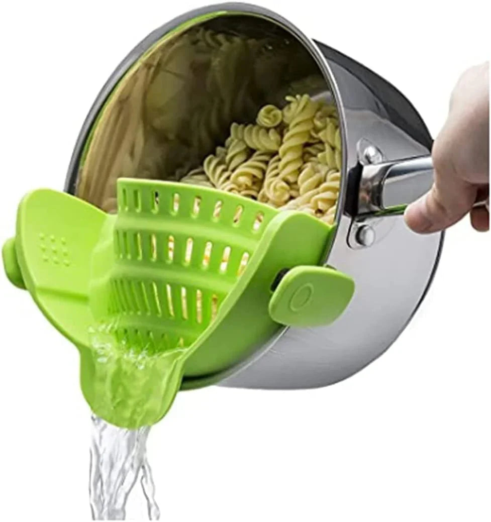 Silicone Strainer With Clip - Heat - Resistant Drip Tray For Food