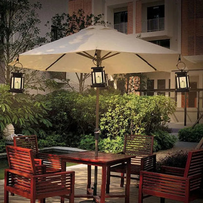Solar Lantern With LED Candle - Hanging Lamp For Garden & Terrace , Decorative Light For Outdoor Use