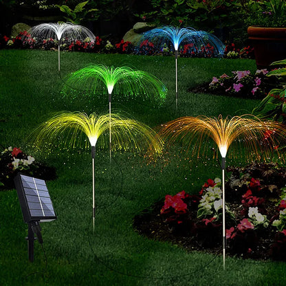 Solar Garden Light With Colour Change - LED Lawn Light For Garden & Patio, Firework Design