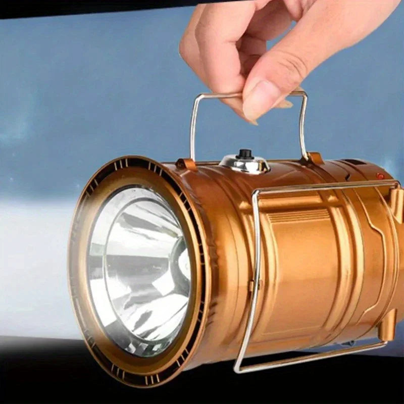Solar Camping Lamp With Usb Charging - Portable Led Lantern For Outdoor Activities And Emergencies