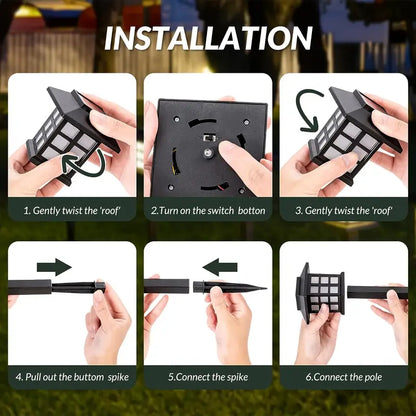 Lantern - Style Solar Garden Lights - Waterproof Led Path Lighting For Outdoor Areas