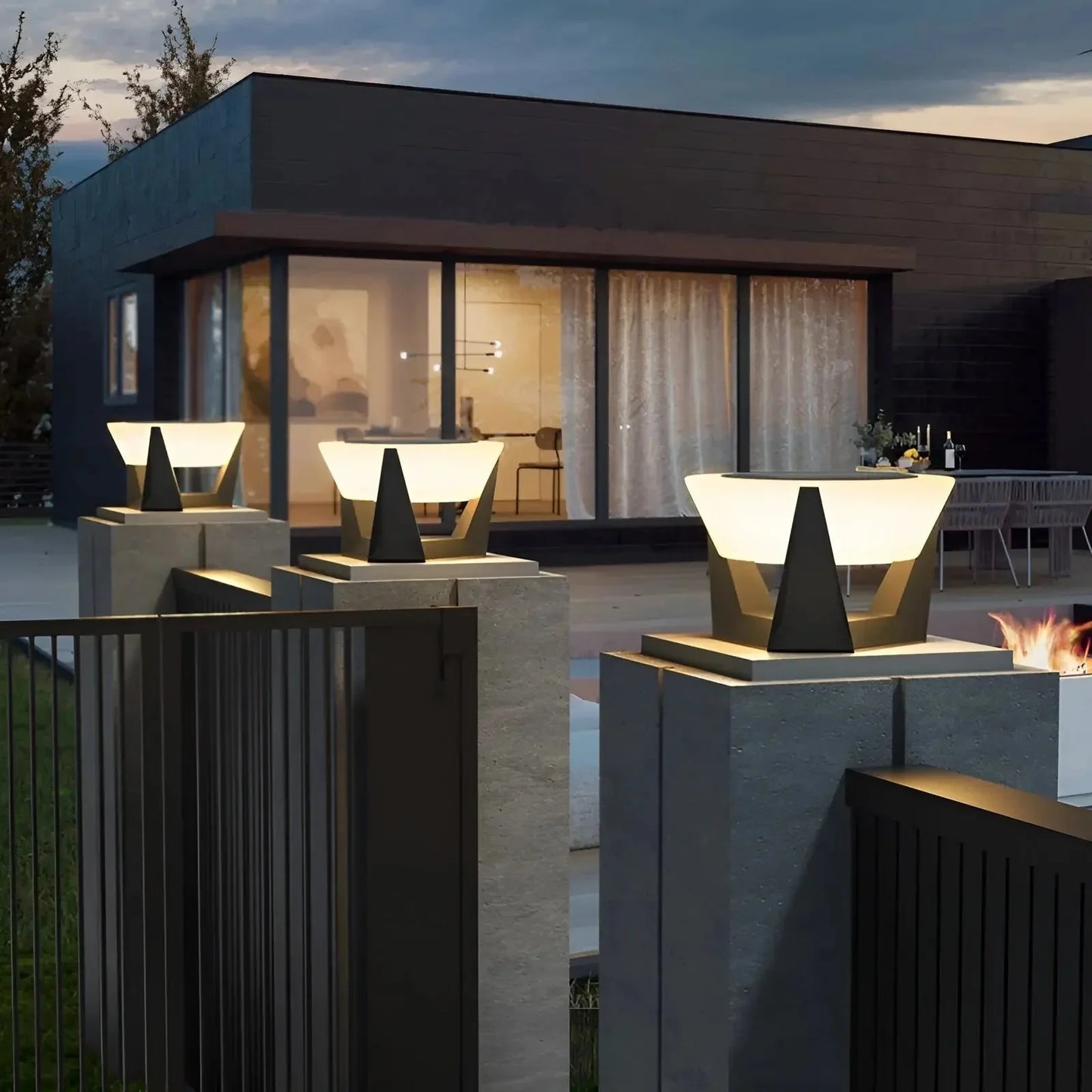 Modern LED Pedestal Light For Outdoor Use