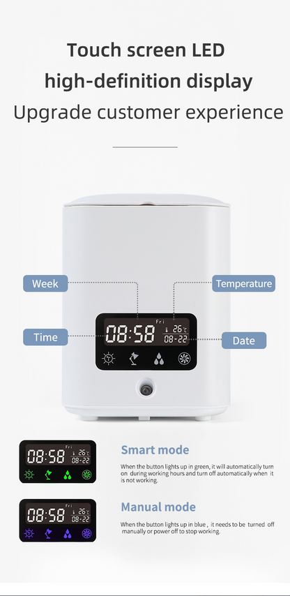 Multifunctional Smart Hydroponic Plant Pot with Calendar , Diffuser and Desk Lamp