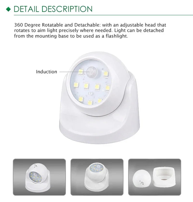 Wireless Round LED Spotlight
