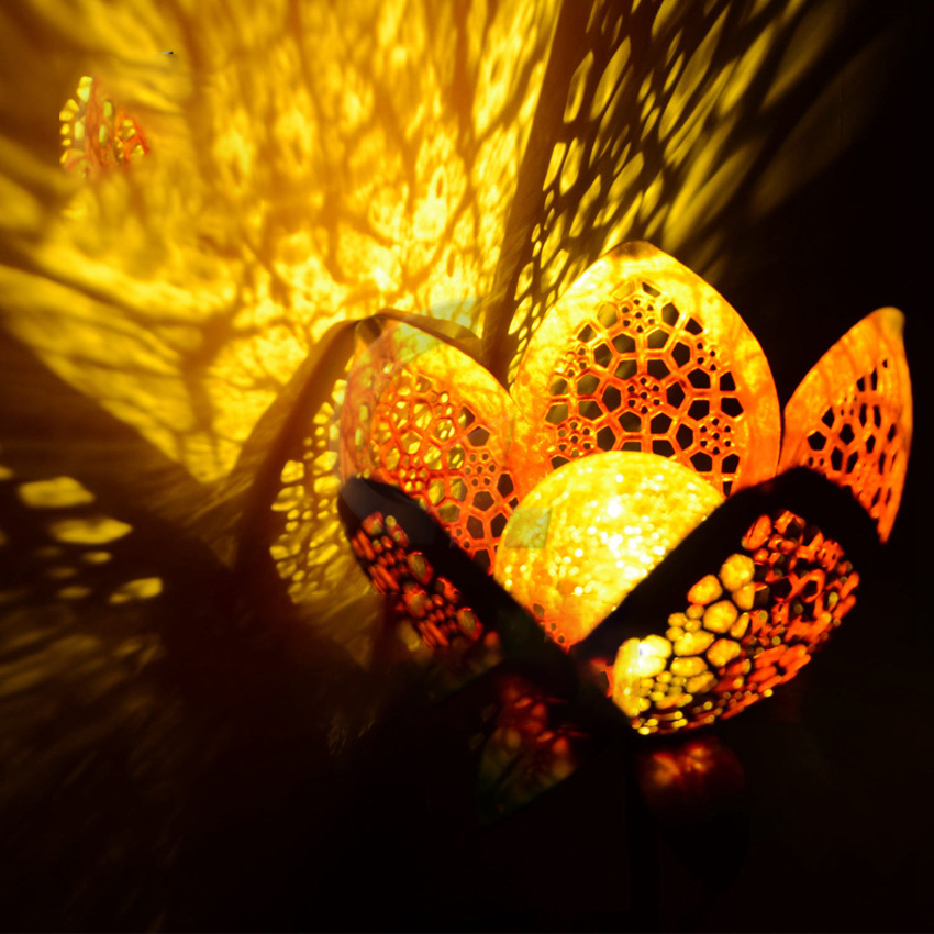 Solar Garden Light Lotus Flower - Decorative Led Outdoor Lighting For Garden And Yard
