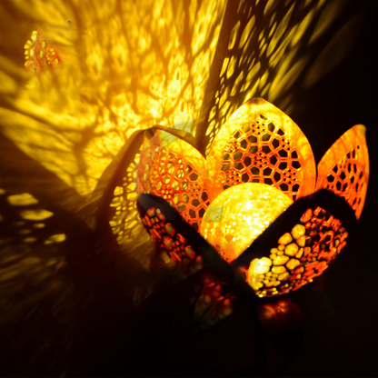 Solar Garden Light Lotus Flower - Decorative Led Outdoor Lighting For Garden And Yard