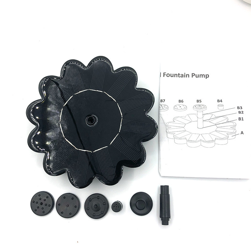Solar - Powered Fountain for the Garden - Flower Design Water Fountain for Ponds and Pools