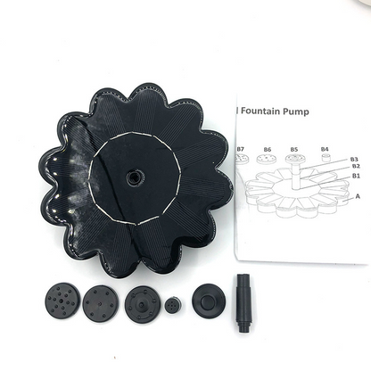 Solar - Powered Fountain for the Garden - Flower Design Water Fountain for Ponds and Pools