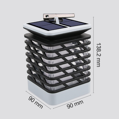 Solar Led Garden Lantern With Groove Design - Decorative Outdoor Lighting For The Garden