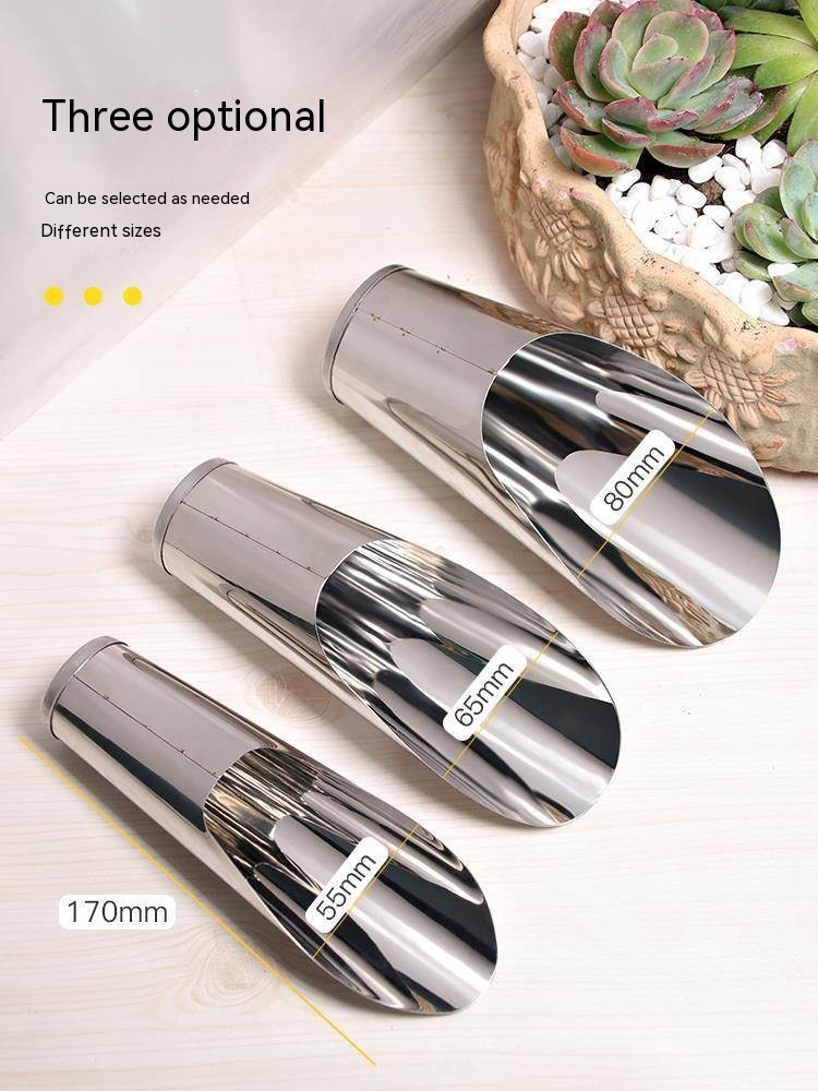 Stainless Steel Shovel for Potting Soil - Robust Planting Shovel for Garden and Balcony