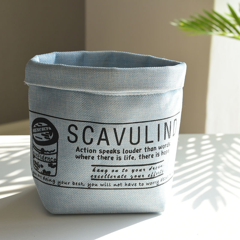 Decorative Fabric Plant Pot with Print - Versatile Storage Pot for Plants and Decorations