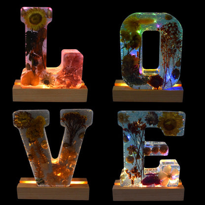 LED letters flowers
