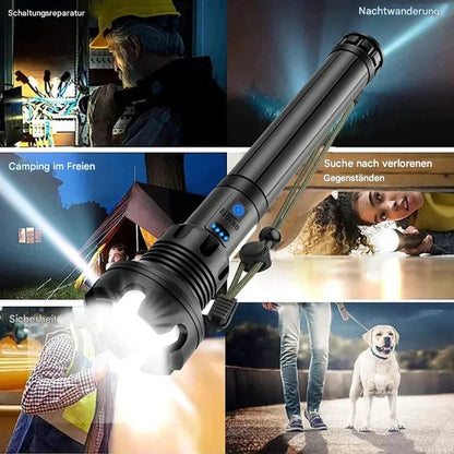 Tactical Torch - Led Torch with Zoom & Powerbank Function