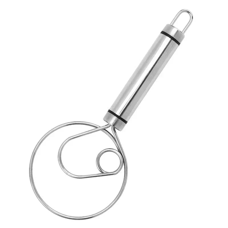 Robust Stainless Steel Danish Dough Whisk - Durable Ergonomic Design For Versatile Baking And Cooking