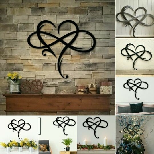 Iron Wall Decoration with Infinity Heart