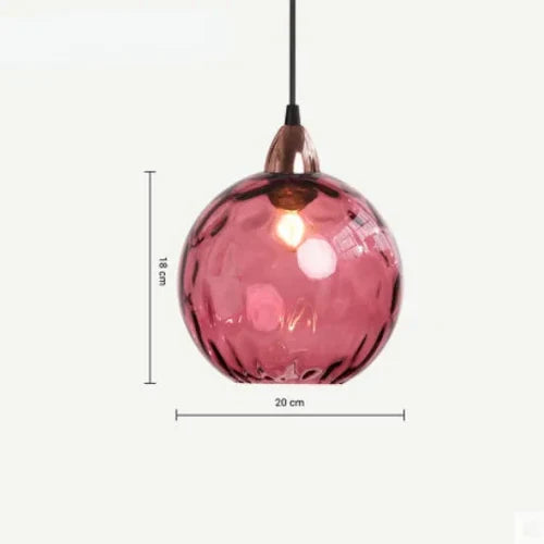 Spherical Glass Pendant Light