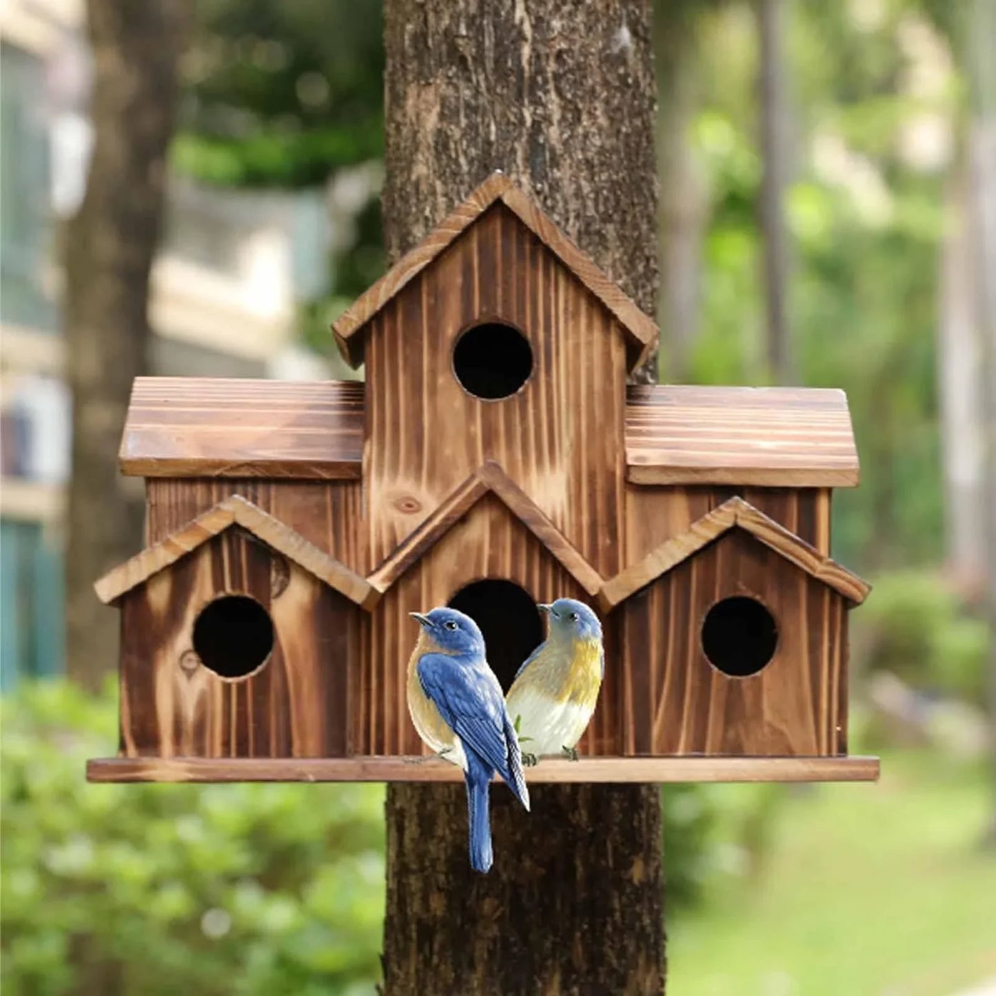 6-Hole Handcrafted Birdhouse