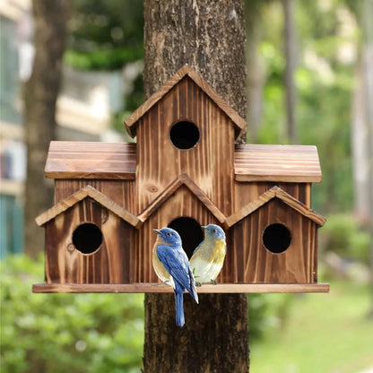 6-Hole Handcrafted Birdhouse