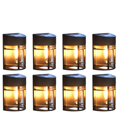 Outdoor Wall Light With Glass And Grille - Led Garden Lighting  Weatherproof For Patio Balcony