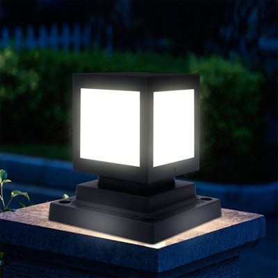 Solar Led Garden Lantern In Square Design - Decorative Outdoor Lighting For Paths And Patios