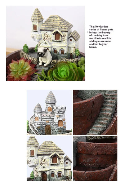 Succulent Decorative Flower Pot for Mini Garden - Bonsai Plant Pot for Micro Landscape and Garden