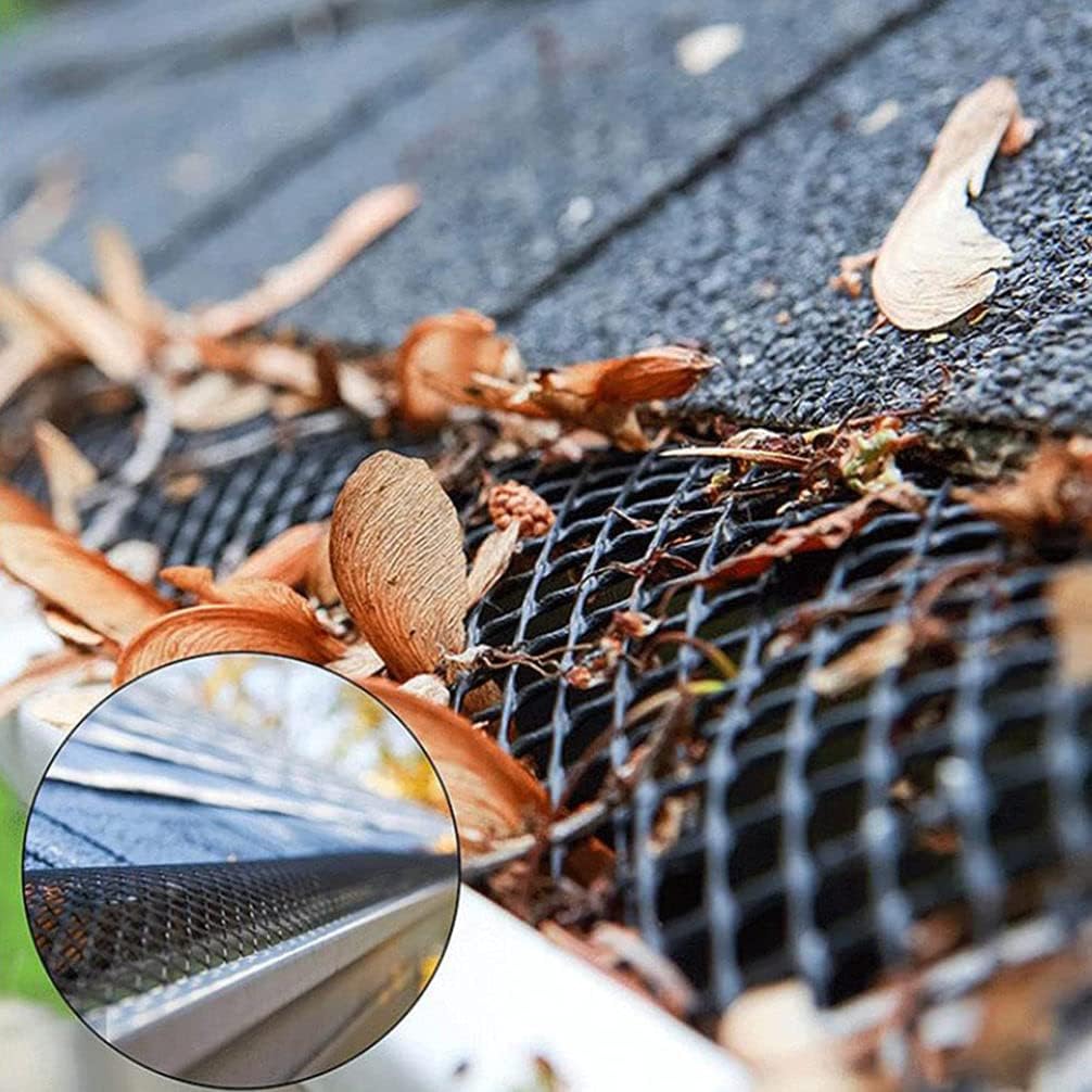 Gutter Protection Net - Plastic Leaf and Dirt Trap for Easy Cleaning