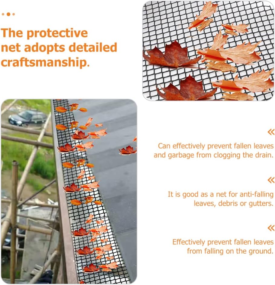 Gutter Protection Net - Plastic Leaf and Dirt Trap for Easy Cleaning