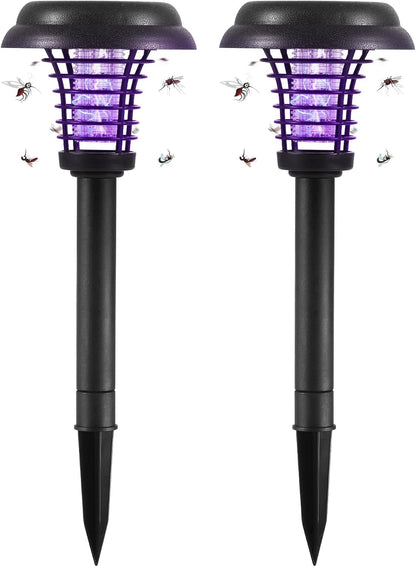 Solar Insect Killer With Led Light - Waterproof Garden Light For Mosquito Repellent