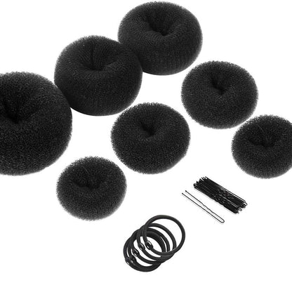 Donut Bun Helper Set – 7 Rings & Accessories