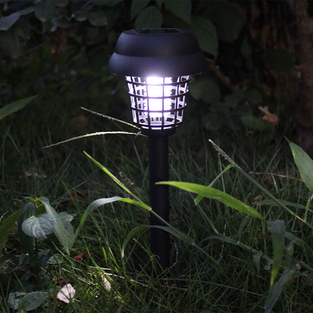 Solar Insect Killer With Led Light - Waterproof Garden Light For Mosquito Repellent