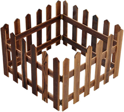 Decorative Wooden Garden Fence for Flower Beds and Outdoor Areas