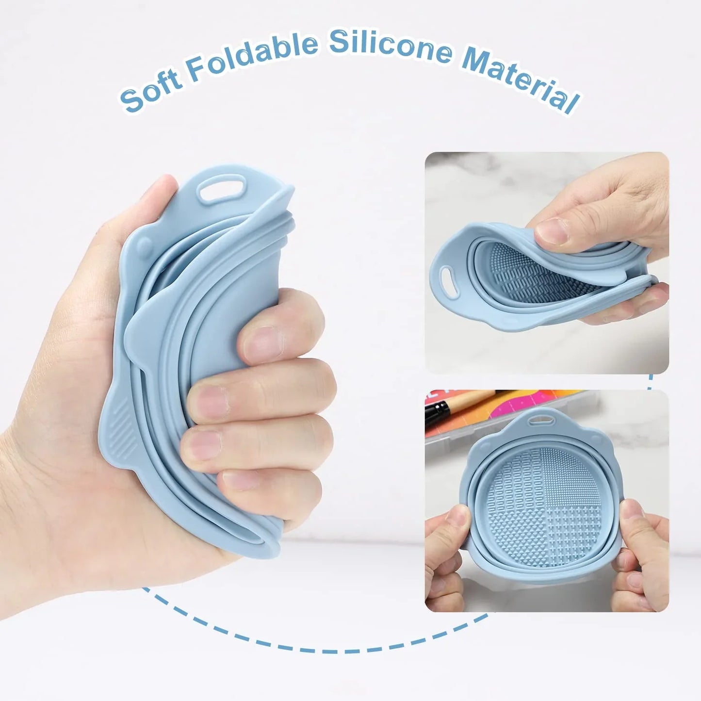 Foldable Silicone Brush Cleaning Bowl