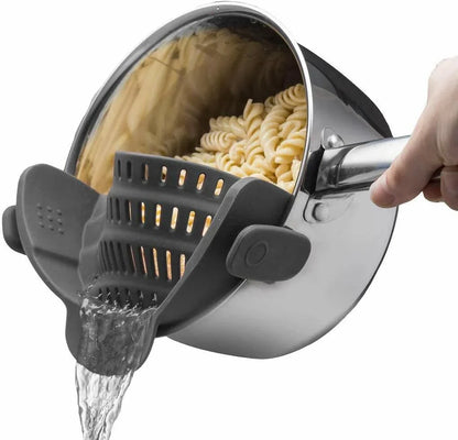 Silicone Strainer With Clip - Heat - Resistant Drip Tray For Food