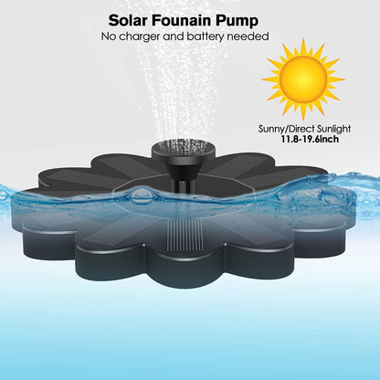 Solar - Powered Fountain for the Garden - Flower Design Water Fountain for Ponds and Pools